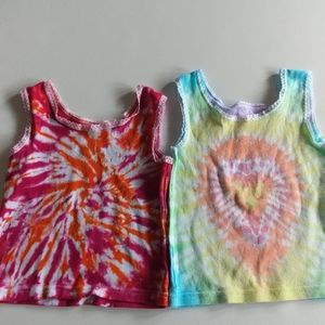 2 tie dyed tank tops